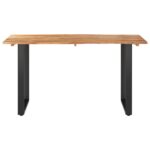 vidaXL Jedálenský stôl 140x70x76 masívne akáciové drevo – Obrázok 2
