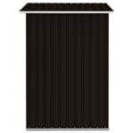vidaXL Záhradná kôlňa hnedá 205x129x183 cm pozinkovaná oceľ – Obrázok 5