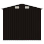 vidaXL Záhradná kôlňa hnedá 205x129x183 cm pozinkovaná oceľ – Obrázok 6
