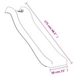 vidaXL Šmykľavka modrá 175x38x23 cm polypropylén – Obrázok 7