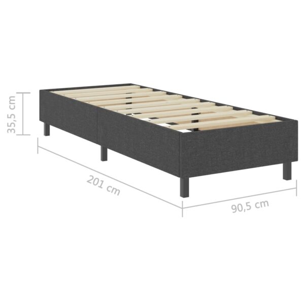 vidaXL Rám na boxspring posteľ, sivý, látka 90x200 cm – Obrázok 8