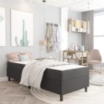 vidaXL Rám na boxspring posteľ, sivý, látka 90x200 cm