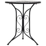 vidaXL 3-dielna mozaiková bistro súprava, keramika, sivá – Obrázok 3