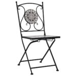 vidaXL 3-dielna mozaiková bistro súprava, keramika, sivá – Obrázok 4