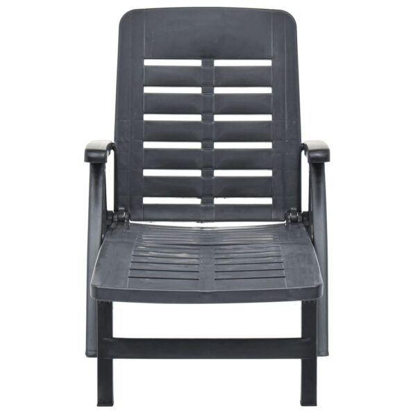 vidaXL Skladacie lehátko antracitové plastové – Obrázok 2