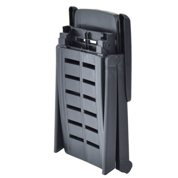 vidaXL Skladacie lehátko antracitové plastové – Obrázok 7