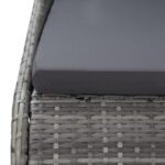 vidaXL Záhradná posteľ sivá 110x200 cm polyratan – Obrázok 7