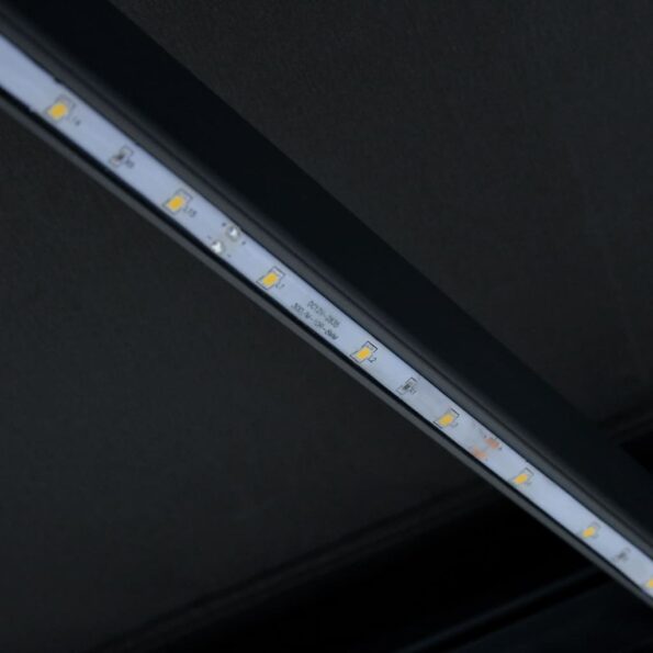 vidaXL Ručne zaťahovacia markíza s LED antracitová 300x250 cm – Obrázok 3