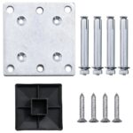 vidaXL WPC plotová sada 5 štvorcových + 1 zošikmený diel sivý 965x186 cm – Obrázok 12