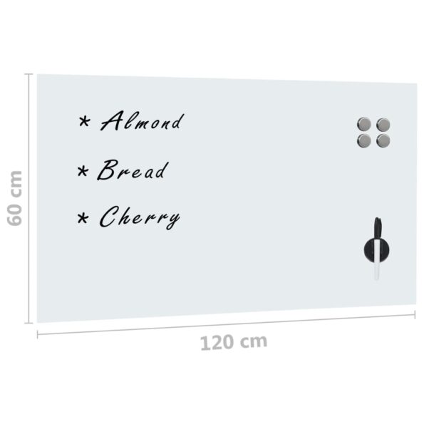 vidaXL Nástenná magnetická tabuľa, sklo 120x60 cm – Obrázok 5