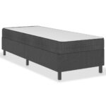 vidaXL Posteľ boxspring tmavošedá látková 90x200 cm – Obrázok 2