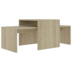vidaXL Konferenčné stolíky, dub sonoma 100x48x40 cm, kompozitné drevo – Obrázok 2