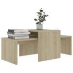 vidaXL Konferenčné stolíky, dub sonoma 100x48x40 cm, kompozitné drevo – Obrázok 3