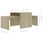 vidaXL Konferenčné stolíky, dub sonoma 100x48x40 cm, kompozitné drevo – Obrázok 7