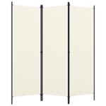 vidaXL 3-panelový paraván biely 150x180 cm – Obrázok 2