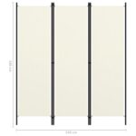 vidaXL 3-panelový paraván biely 150x180 cm – Obrázok 6