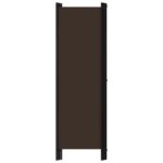 vidaXL 4-panelový paraván hnedý 200x180 cm – Obrázok 4