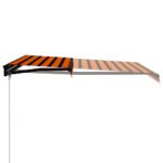 vidaXL Ručne zaťahovacia markíza s LED 300x250 cm oranžovo-hnedá – Obrázok 4