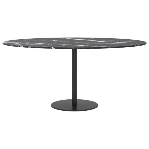 VXL8720286055991_g_en_hd_1.jpg vidaXL Stolová doska, čierna Ø90x1 cm tvrdené sklo, mramorový dizajn – Obrázok 2