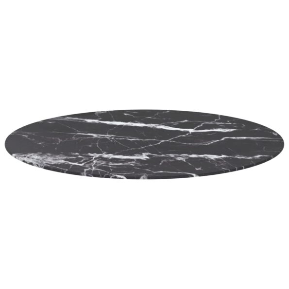 VXL8720286055991_g_en_hd_2.jpg vidaXL Stolová doska, čierna Ø90x1 cm tvrdené sklo, mramorový dizajn – Obrázok 3