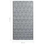 vidaXL Vonkajší koberec bielo-čierny 80x150 cm PP – Obrázok 7