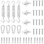 vidaXL 12-dielna súprava príslušenstva k tieniacej plachte nehrdzavejúca oceľ