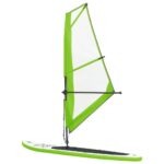 vidaXL Nafukovací Stand up paddleboard s plachtou, zeleno biely – Obrázok 4