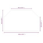 vidaXL Krbová sklenená doska šesťuholník 100x60 cm – Obrázok 8