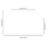 vidaXL Krbová sklenená doska šesťuholník 100x60 cm – Obrázok 10