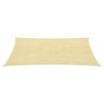 vidaXL Tieniaca plachta 160 g/m² béžová 5x5 m HDPE – Obrázok 2