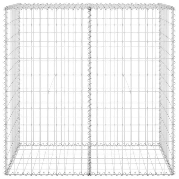 vidaXL Gabiónová stena s krytmi, pozinkovaná oceľ 100x60x100 cm – Obrázok 3