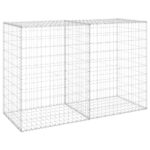 vidaXL Gabiónová stena s krytmi, pozinkovaná oceľ 150x60x100 cm – Obrázok 2