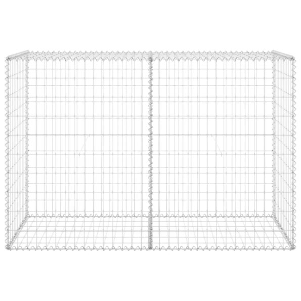 vidaXL Gabiónová stena s krytmi, pozinkovaná oceľ 150x60x100 cm – Obrázok 3