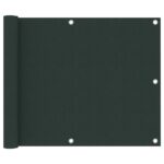 vidaXL Balkónová markíza, tmavozelená 75x500 cm, oxfordská látka