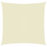vidaXL Tieniaca plachta, oxford, štvorcová 3x3 m, krémová