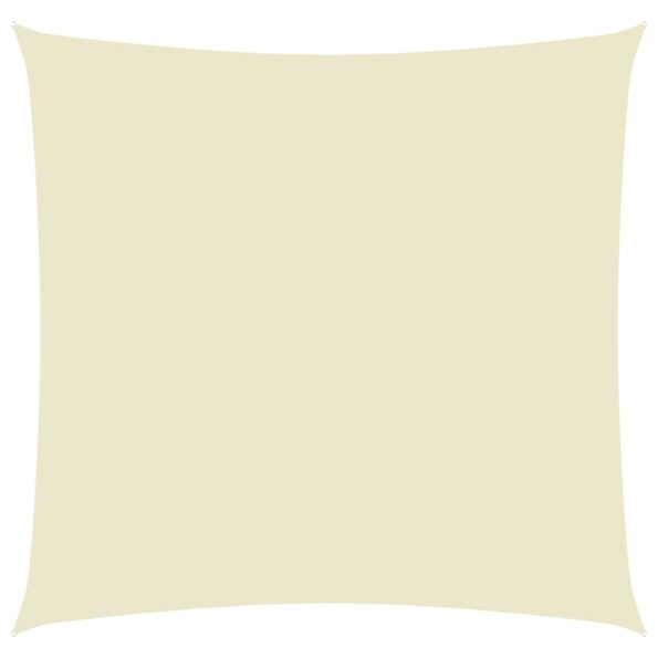 vidaXL Tieniaca plachta, oxford, štvorcová 5x5 m, krémová – Obrázok 2