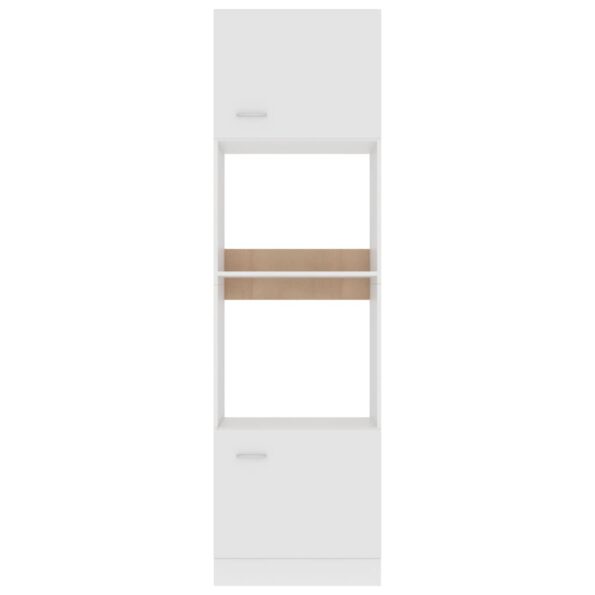 vidaXL Skrinka na mikrovlnku, biela 60x57x207 cm, kompozitné drevo – Obrázok 6