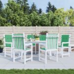 vidaXL Podložky na záhradné stoličky, nízke operadlo 6 ks 100x50x3 cm