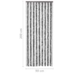 vidaXL Záves proti hmyzu, sivý a biely 90x200 cm, ženilka – Obrázok 5