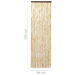 vidaXL Záves proti hmyzu, béžový 90x200 cm, ženilka – Obrázok 8