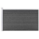 vidaXL Plotový panel WPC 175x105 cm čierny