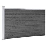 vidaXL Plotový panel WPC 175x105 cm čierny – Obrázok 2