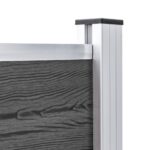 vidaXL Plotový panel WPC 175x105 cm čierny – Obrázok 5