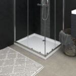 vidaXL Sprchová vanička s protišmykovými výbežkami biela 90x70x4 cm ABS