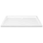 vidaXL Obdĺžniková sprchová vanička z ABS biela 70x100 cm – Obrázok 3