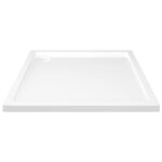 vidaXL Štvorcová sprchová vanička z ABS biela 80x80 cm – Obrázok 3