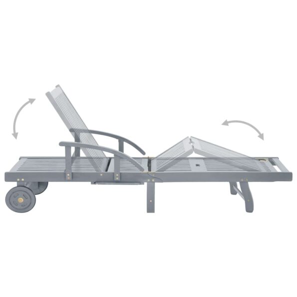 vidaXL Záhradné ležadlo s podložkou akáciový masív – Obrázok 9