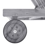 vidaXL Záhradné ležadlo s podložkou sivé akáciový masív – Obrázok 4