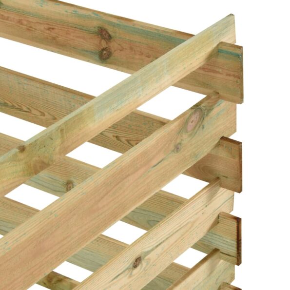 vidaXL Latkový záhradný kompostér 120x120x70 cm, impregnovaná borovica – Obrázok 4