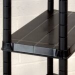 vidaXL Regál so 4 úložnými poličkami čierny 183x30,5x130 cm plastový – Obrázok 2
